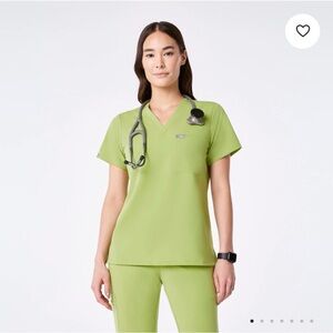 FIGS matcha Catarina scrub top